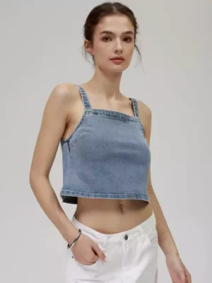 Area denim top