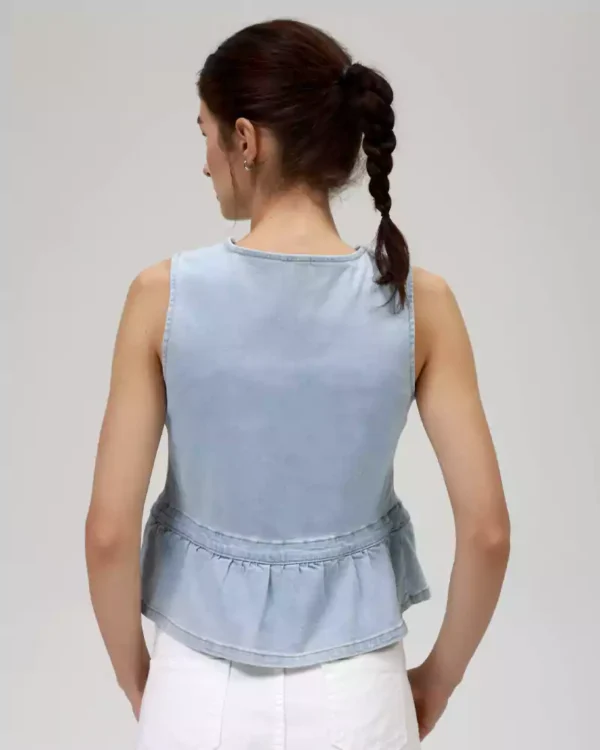 Babydoll denim top