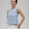 Babydoll denim top