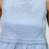 Babydoll denim top