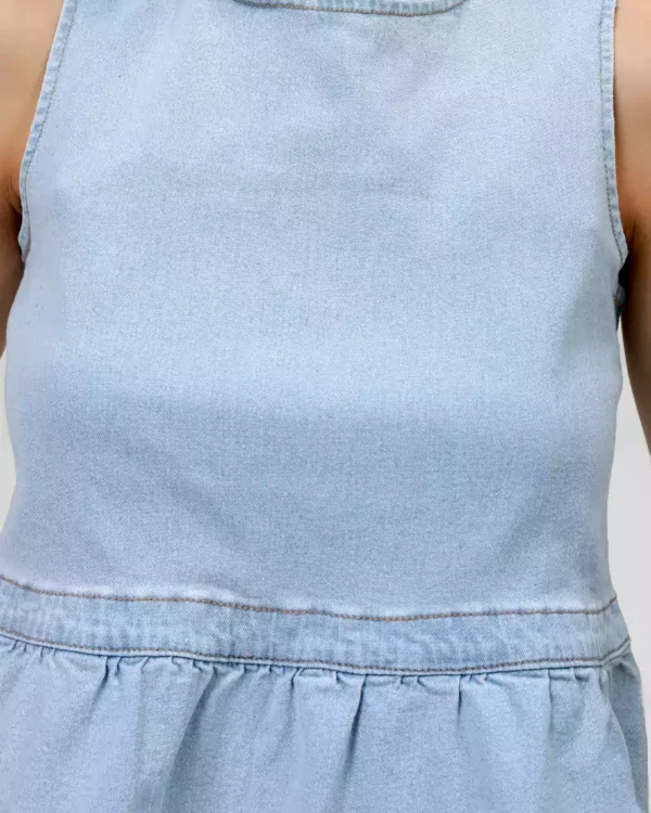 Babydoll denim top