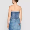 Backless denim top