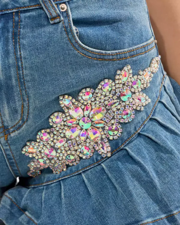 Bedazzled denim shorts Bedazzled denim shorts