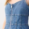 Belted denim dress