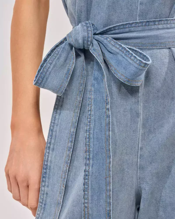 Belted denim jumpsuit Belted denim jumpsuit