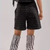 Black denim shorts with rhinestones Black denim shorts with rhinestones