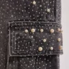 Black long denim shorts Black long denim shorts