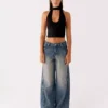 Blue denim jeans for women