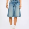 Blue denim shorts for women
