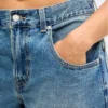 Blue denim shorts for women
