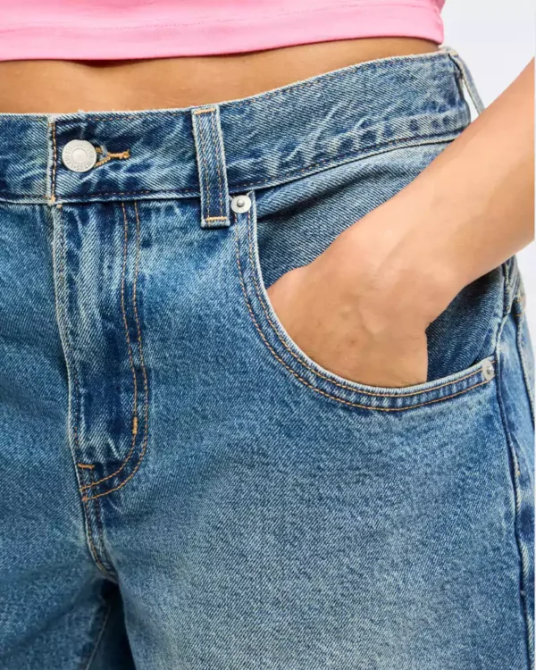 Blue denim shorts for women