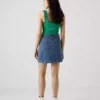 Blue denim skirt mini