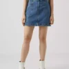 Blue denim skirt mini