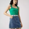 Blue denim skirt mini
