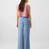 Buckle denim skirt