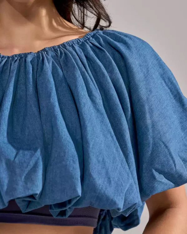 Denim blue top Denim blue top