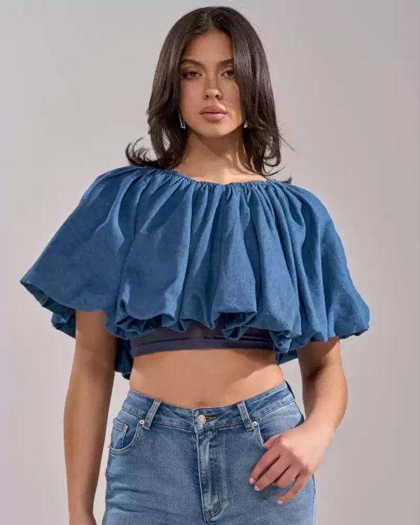 Denim blue top Denim blue top