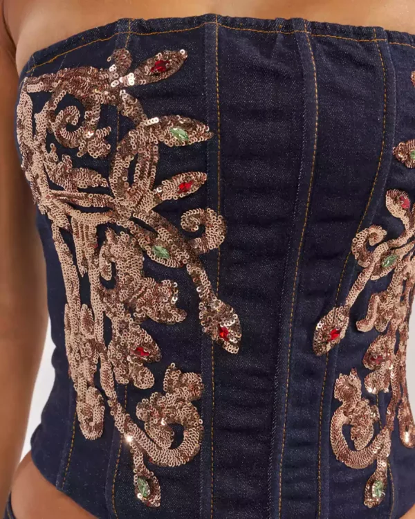 Denim corset bodysuit Denim corset bodysuit