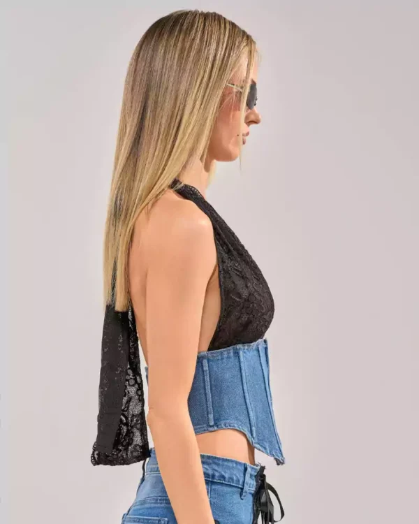 Denim corset too