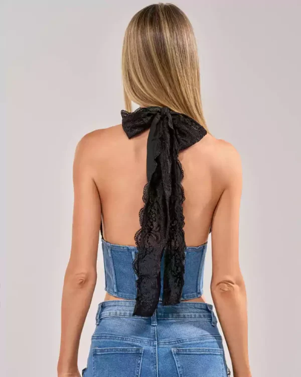 Denim corset too