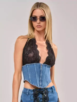 Denim corset too