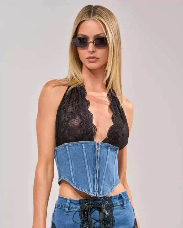 Denim corset too