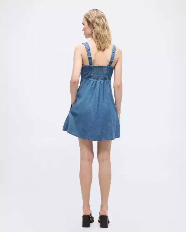 Denim dresses sleeveless