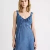 Denim dresses sleeveless