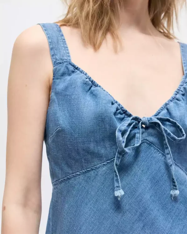 Denim dresses sleeveless