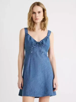 Denim dresses sleeveless