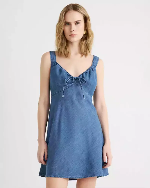 Denim dresses sleeveless