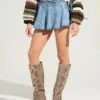 Denim flare mini skirt Denim flare mini skirt