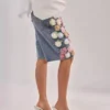 Denim floral shorts Denim floral shorts