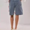 Denim floral shorts Denim floral shorts