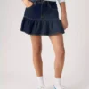 Denim flounce skirt