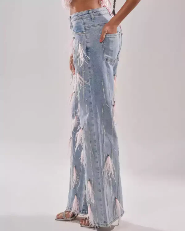 Denim jeans light wash Denim jeans light wash