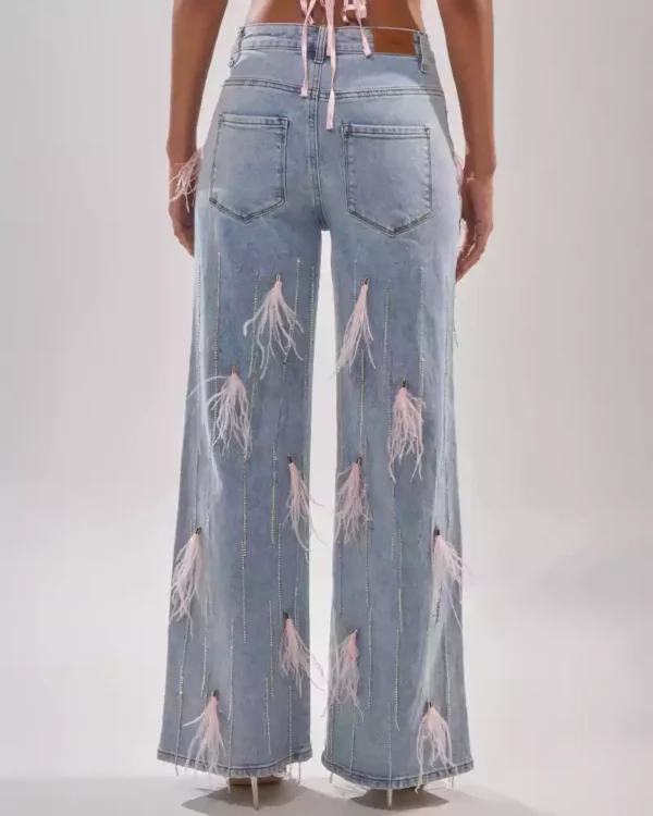Denim jeans light wash Denim jeans light wash
