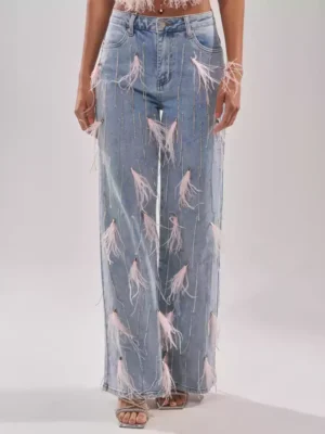 Denim jeans light wash Denim jeans light wash