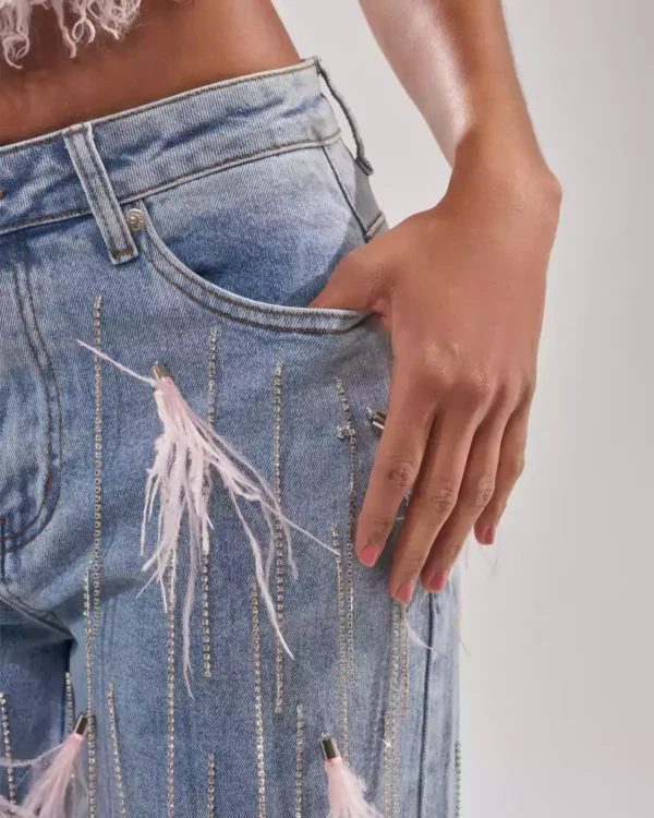 Denim jeans light wash Denim jeans light wash