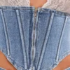 Denim lace up corset Denim lace up corset