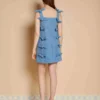 Denim mini dress for women