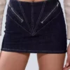 Denim mini skirt black Denim mini skirt black
