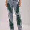 Denim rhinestone jeans Denim rhinestone jeans