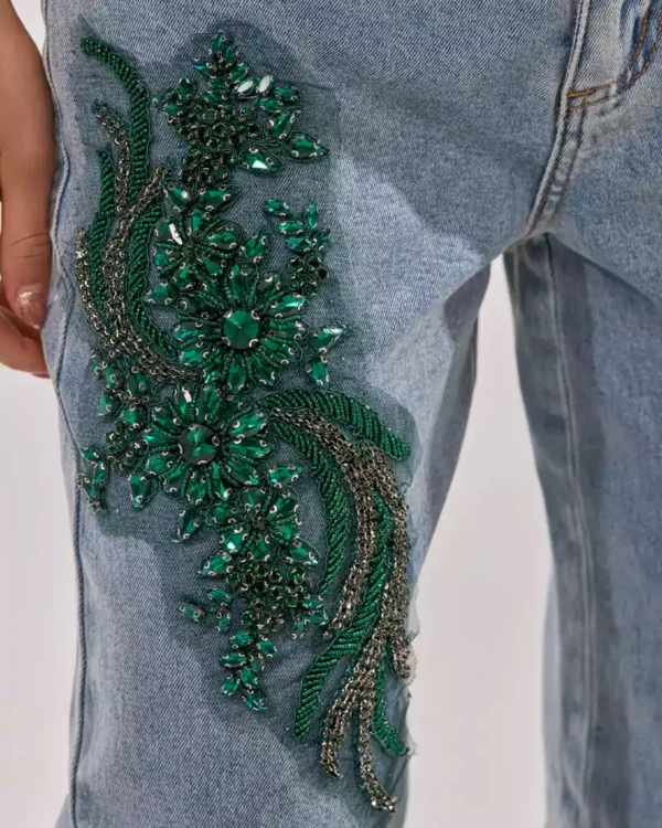 Denim rhinestone jeans Denim rhinestone jeans