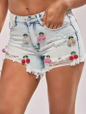 Denim shorts fashion