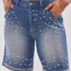 Denim shorts rhinestones