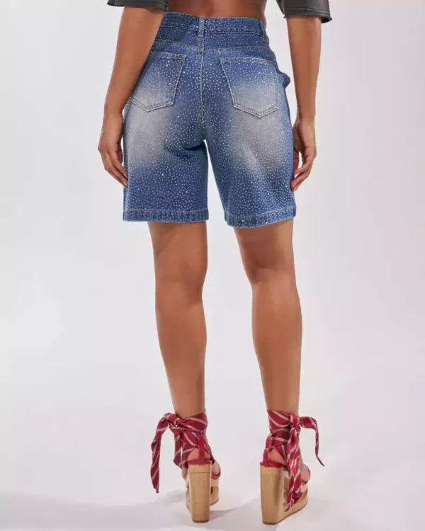 Denim shorts rhinestones