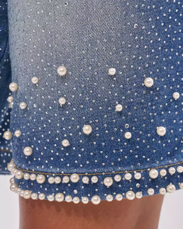 Denim shorts rhinestones