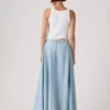 Denim skirt maxi length