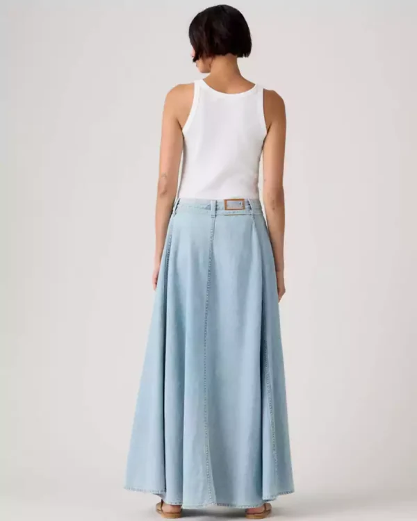 Denim skirt maxi length